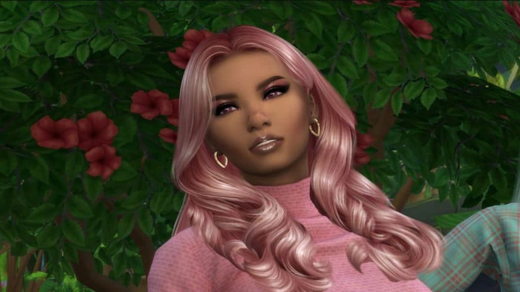 Pink Sim of the Not So Berry Challenge in The Sims 4