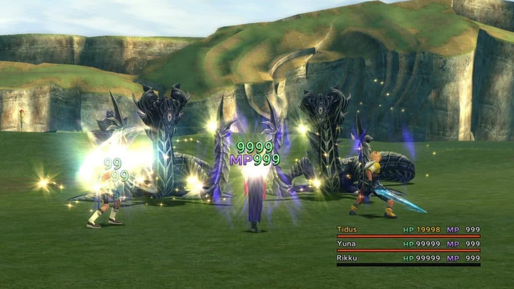 Megalixir being used in Final Fantasy X.