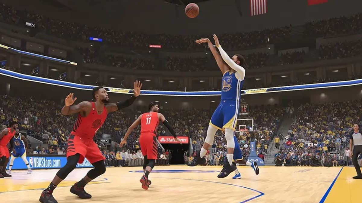 Steph Curry shooting in NBA 2K23