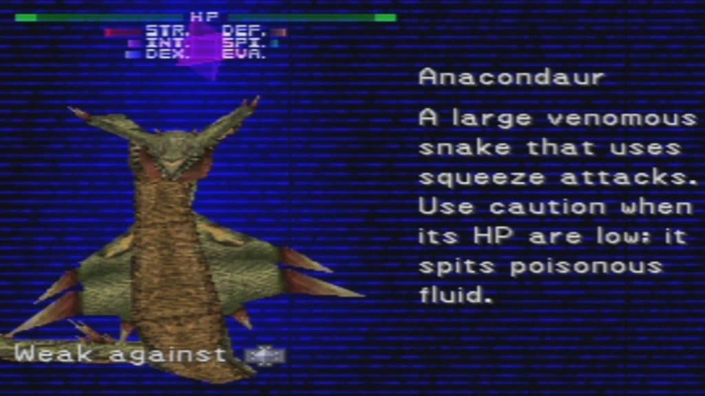 Anacondaur in Final Fantasy 8.