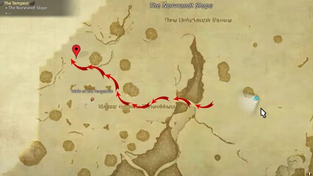 Route to get to the Qitana Ravel structure in FFXIV
