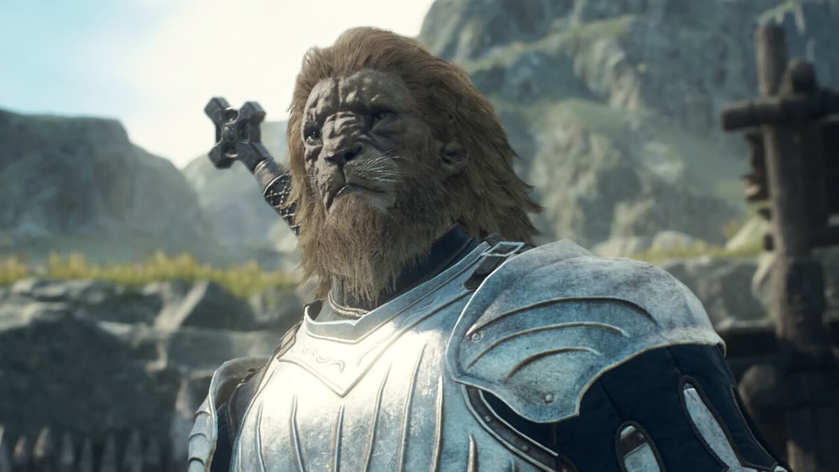A lion-like character in Dragon's Dogma 2