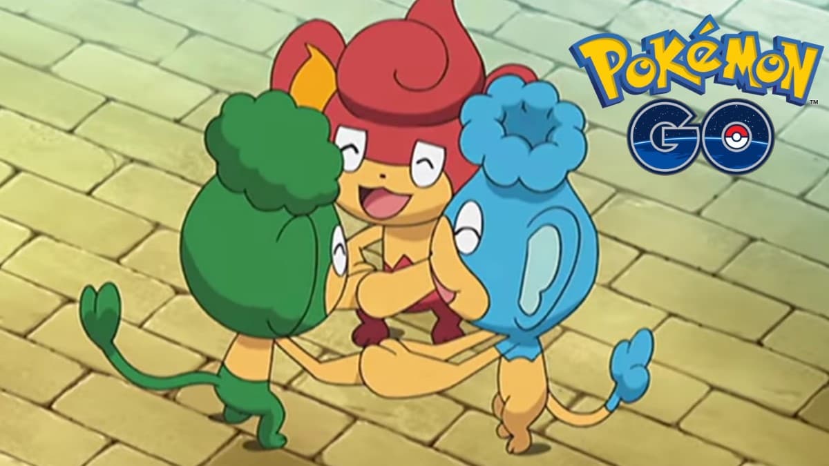pokemon go elemental moneys pansage, pansear, and panpour