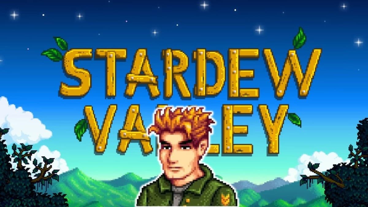 Kent in front of Stardew Valley poster