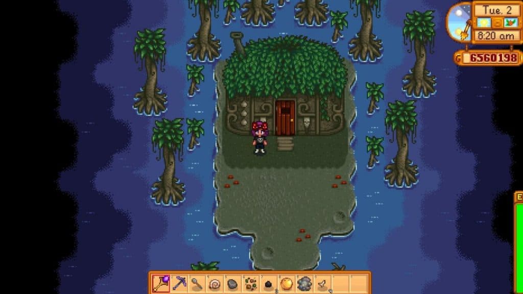 Witch's swamp in Stardew Valley