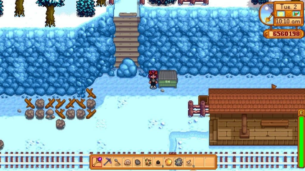 Entry to the summit in Stardew Valley