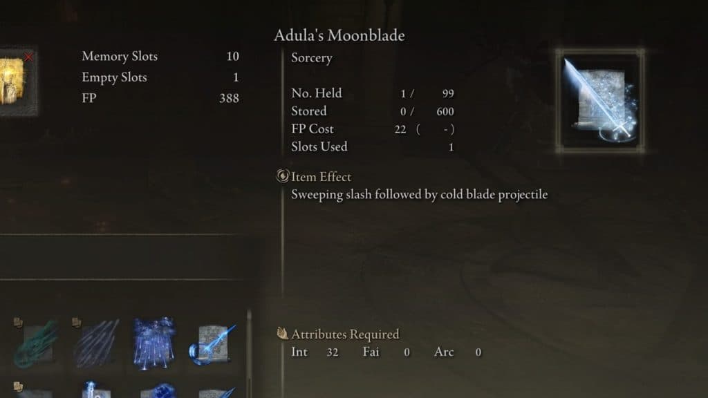 Adula's Moonblade in Elden Ring
