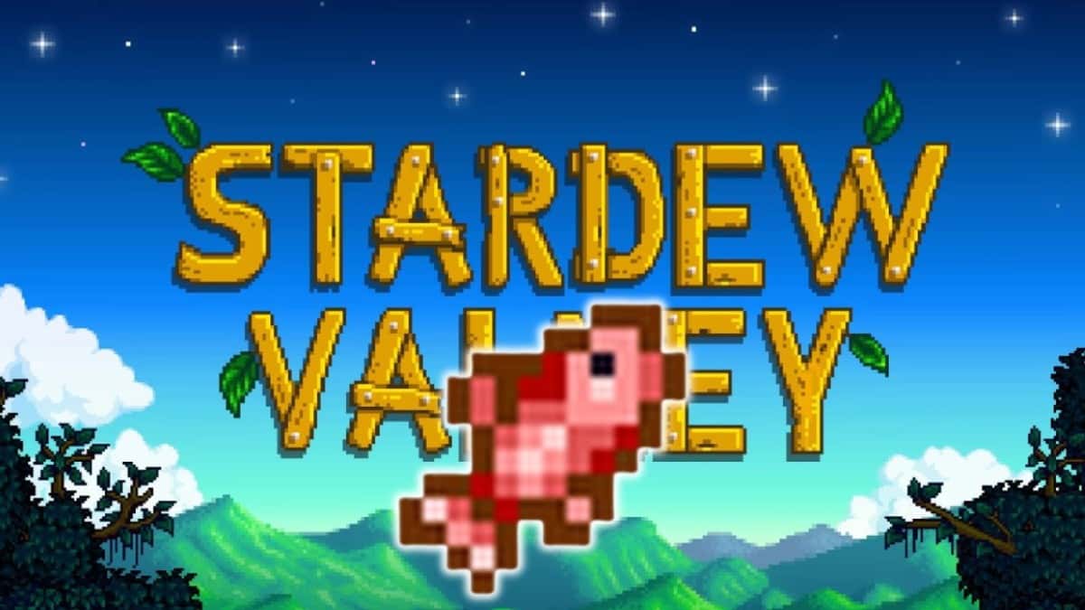 Stardew Valley poster with Red Snapper in the middle