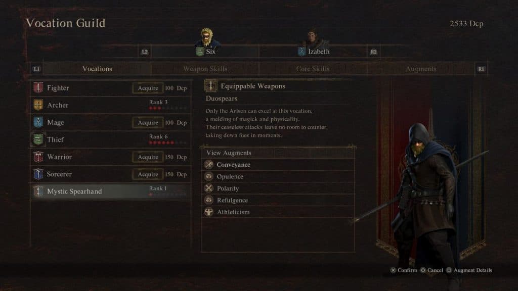 mystic spearhand vocation in dragon's dogma 2