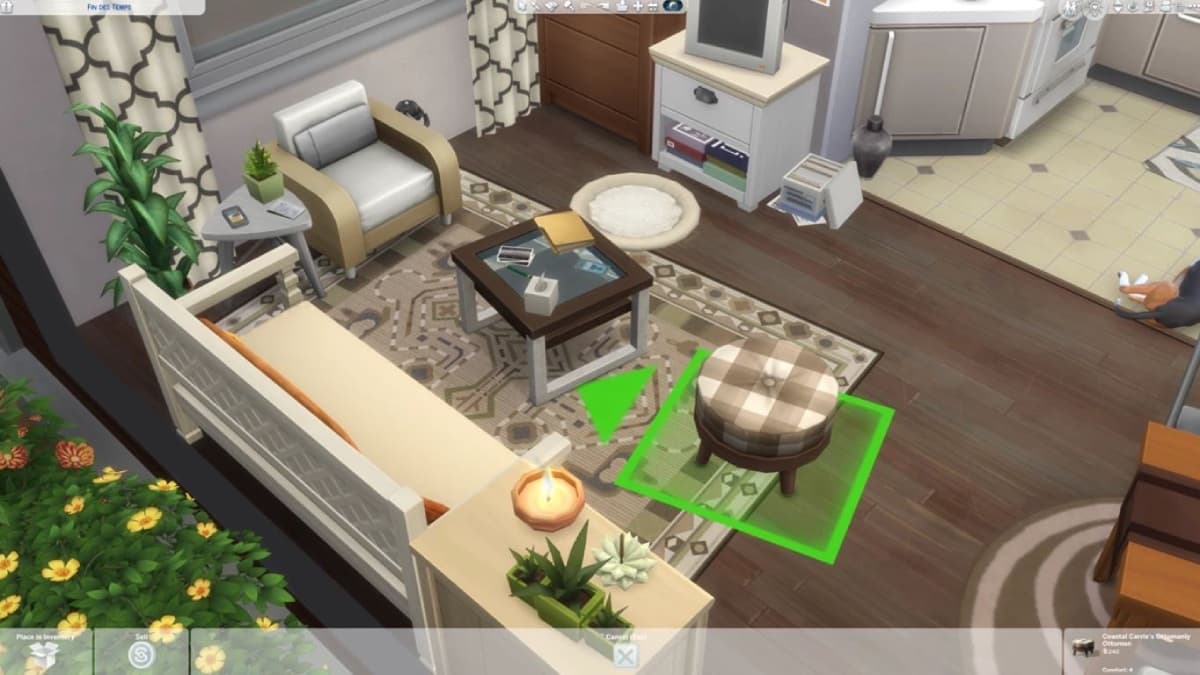 Rotating a chair in The Sims 4
