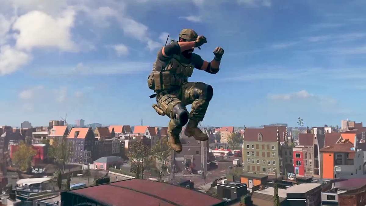 Warzone Operator using super jump in Vondel