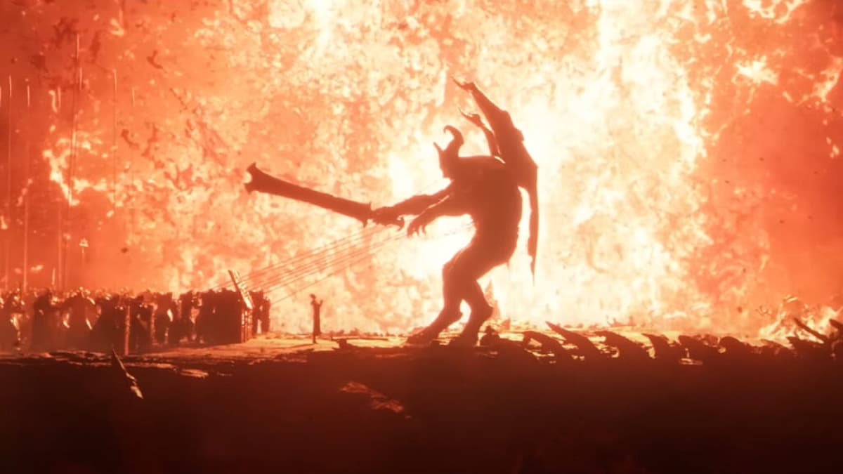 Diablo 4 demon fighting Inarius' army in hell