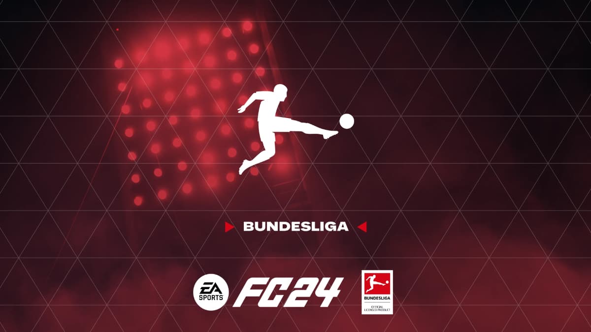 EA FC 24 logo, and Bundesliga logo