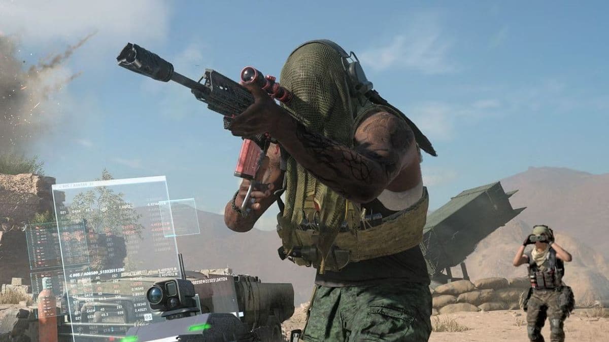 mw3 operator aiming down sight with sniper
