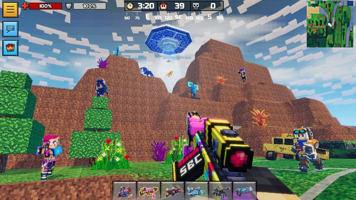 A multiplayer match in Pixel Gun 3D