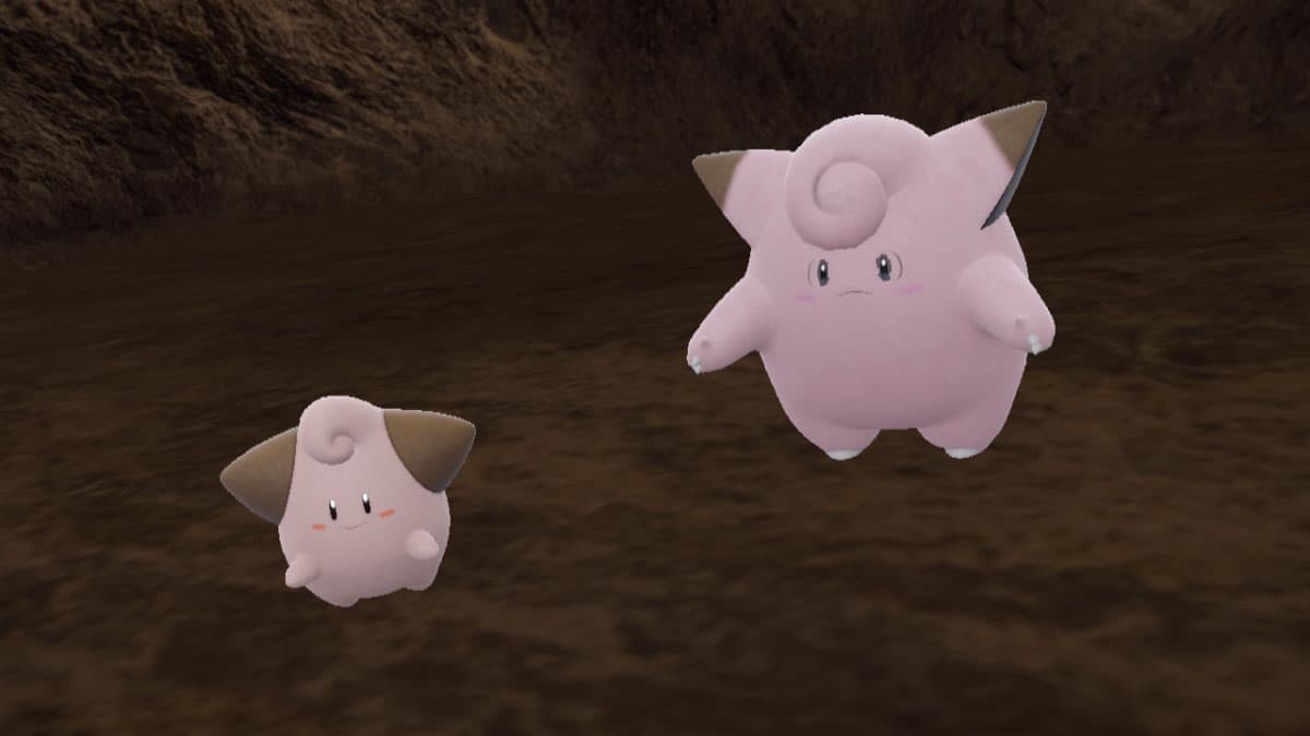 Cleffa and Clefairy in Pokemon Scarlet.