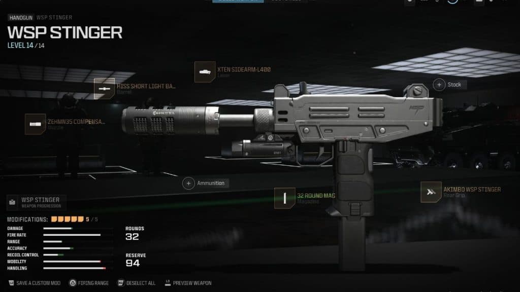 wsp stinger attachments in warzone and mw3