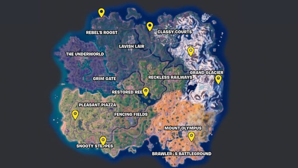 Fortnite elemental shrine locations