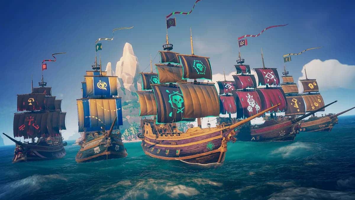Ships in Sea of Thieves