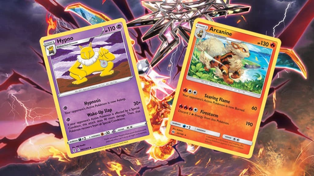 Arcanine and Hypno Special Condition Abilities Pokemon TCG
