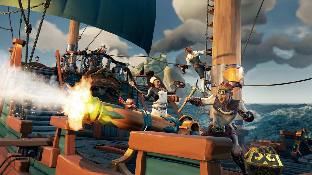 Canon fire in Sea of Thieves
