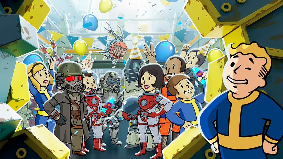 Fallout Shelter characters celebrating