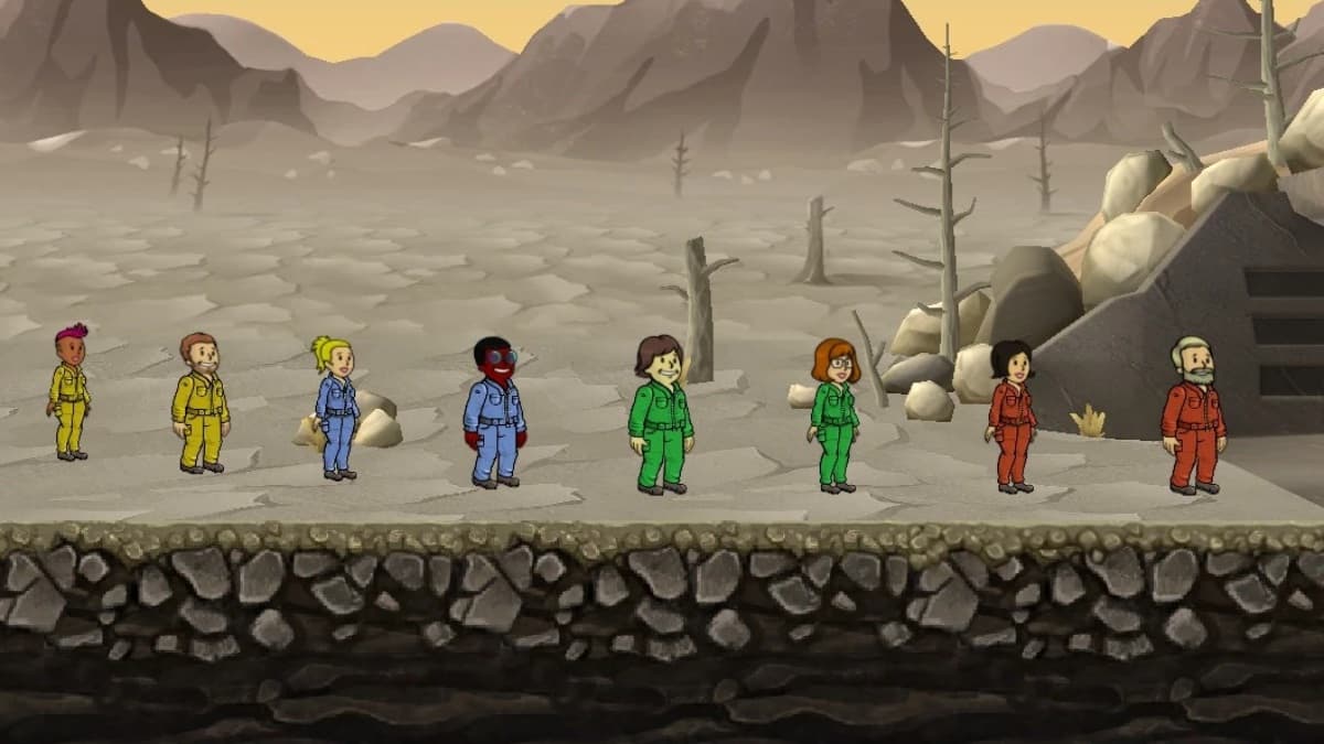 Colored Production Room Jumpsuits mod in Fallout Shelter