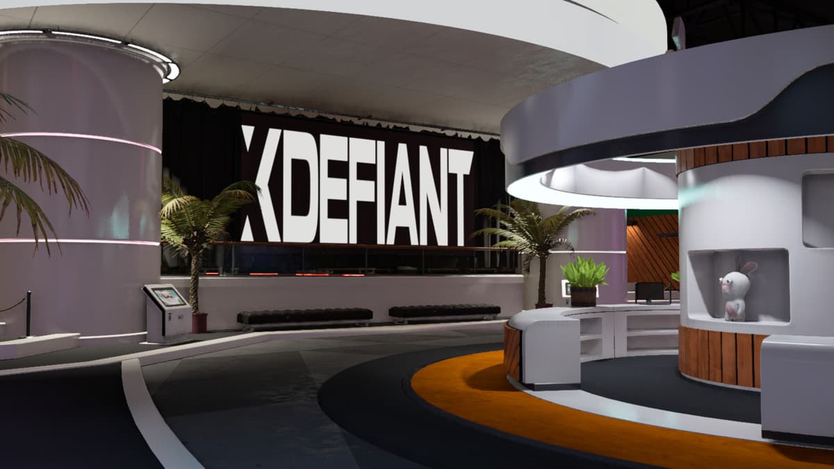 XDefiant practise test session map with a Rabbid on table