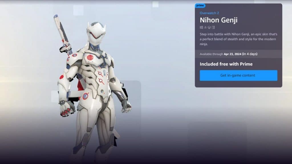 Nihon Genji skin in Overwatch 2