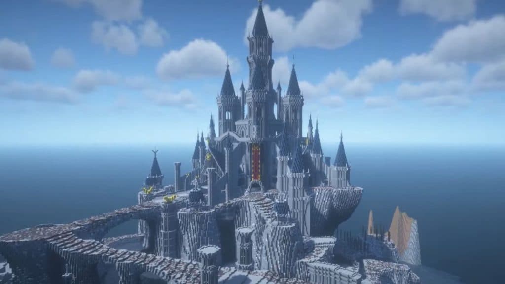 Hyrule castle from Legend of Zelda in Minecraft