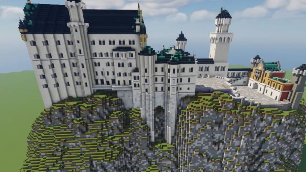 Neuschwanstein castle in Minecraft