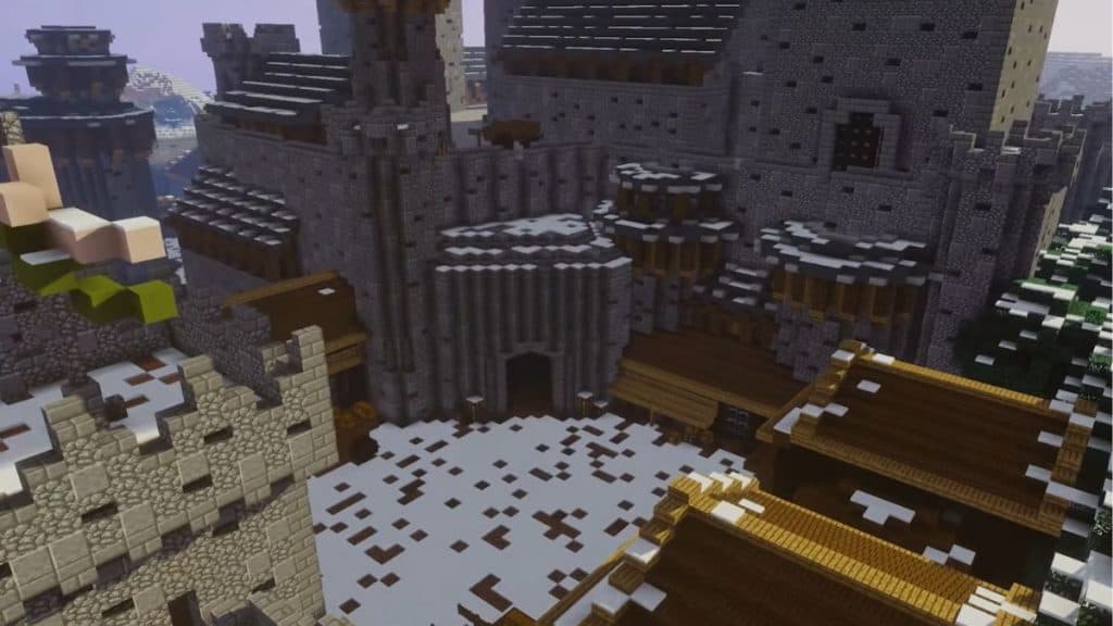 Winterfell castle from Game of Thrones in Minecraft