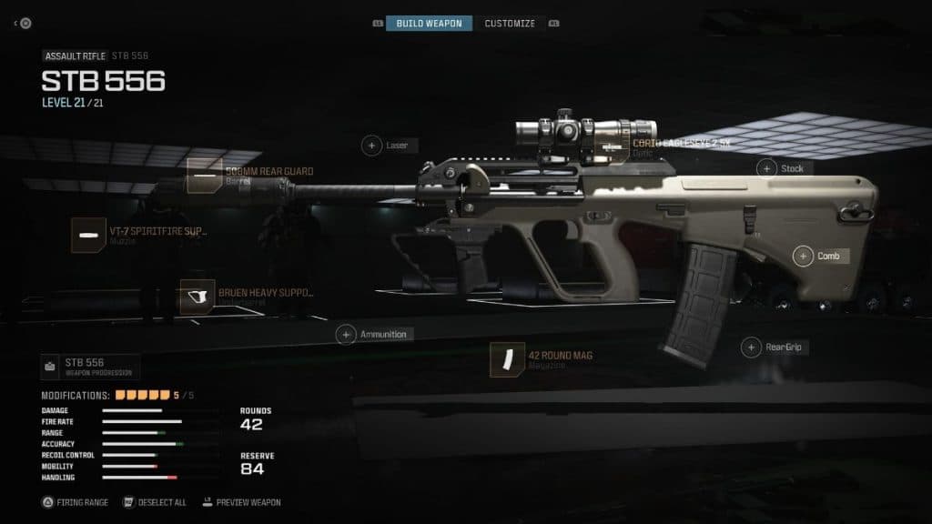 warzone stb 556 with attachments