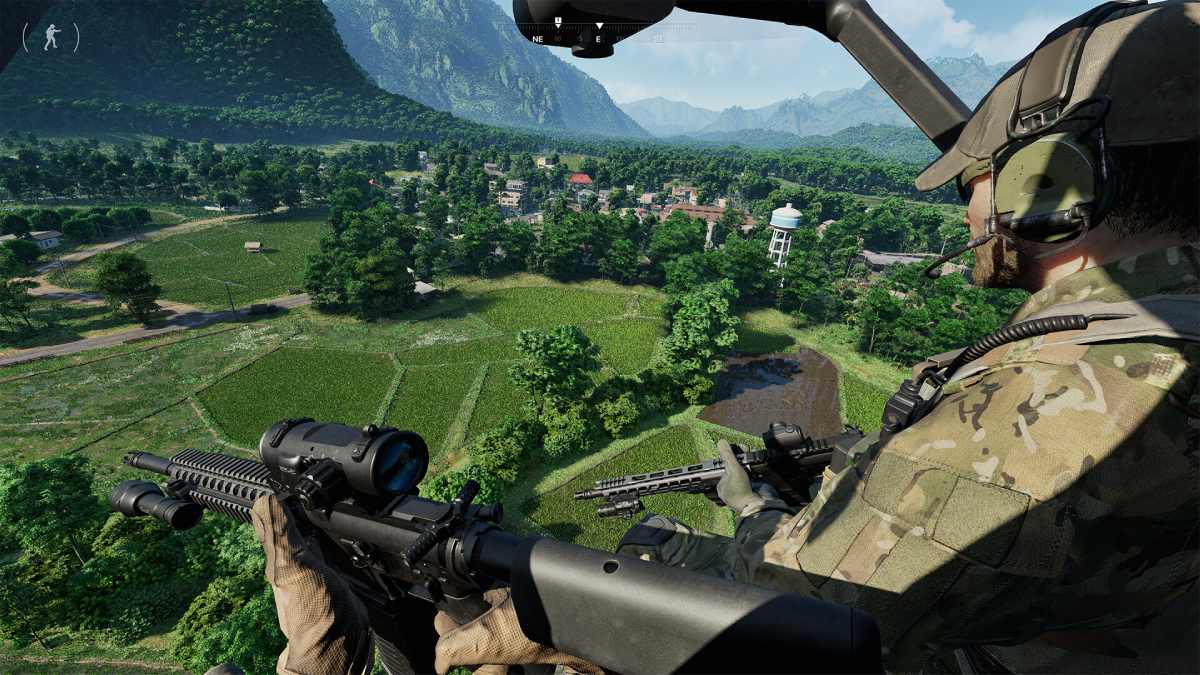 Gray Zone Warfare operators in helicopter