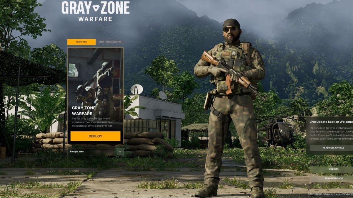 Gray Zone Warfare home screen
