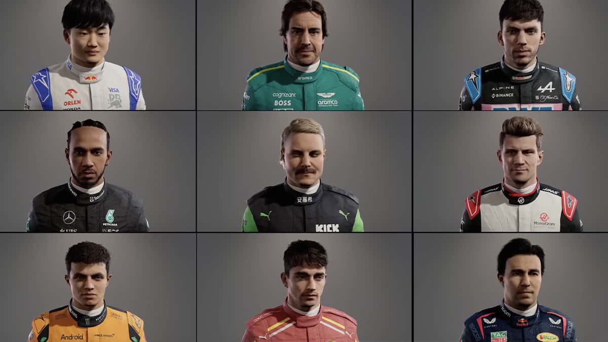F1 drivers F1 24 in-game look