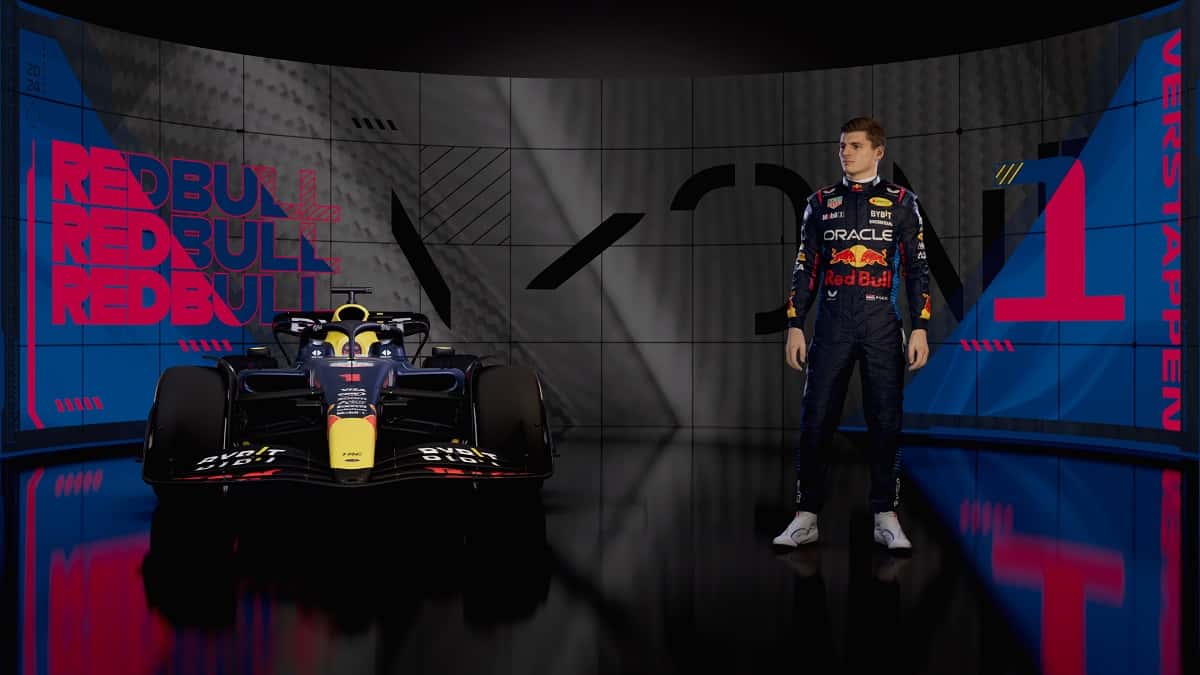 Redbull's Max Verstappen in F1 24 Fanzone
