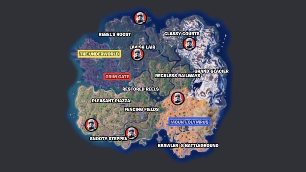 Mythic weapon locations in Fortnite Chapter 5 Season 2