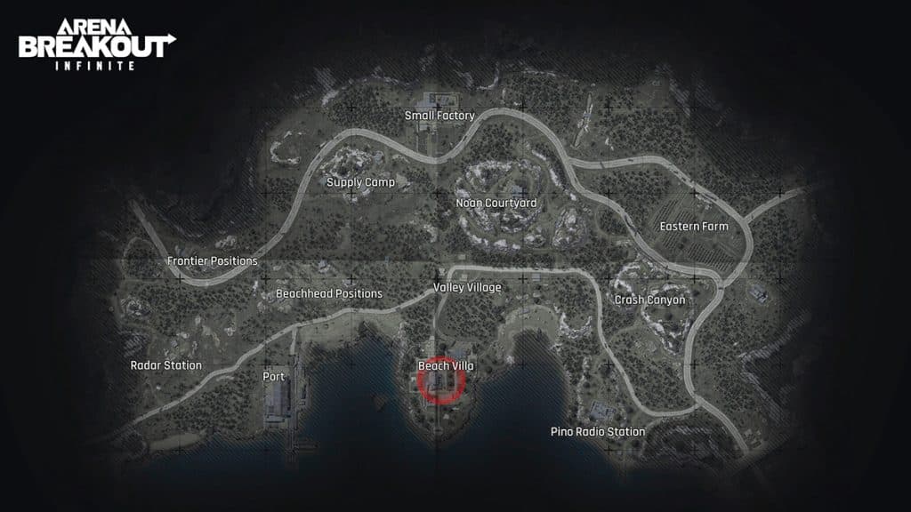 Doss location in Valley map Arena Breakout: Infinite