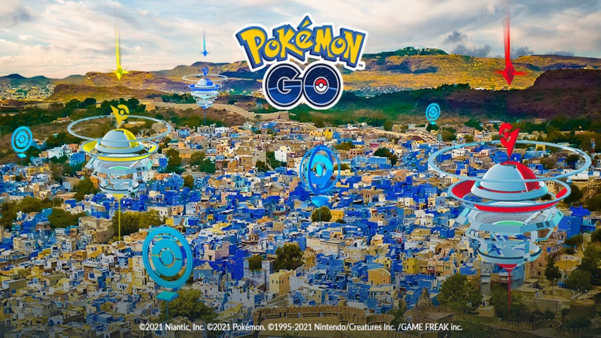 several gyms and pokestops in pokemon go