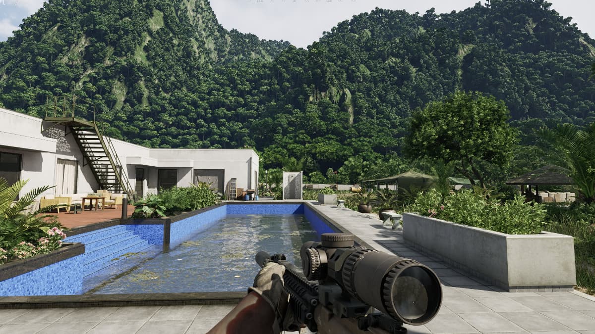 A house with a pool in Gray Zone Warfare