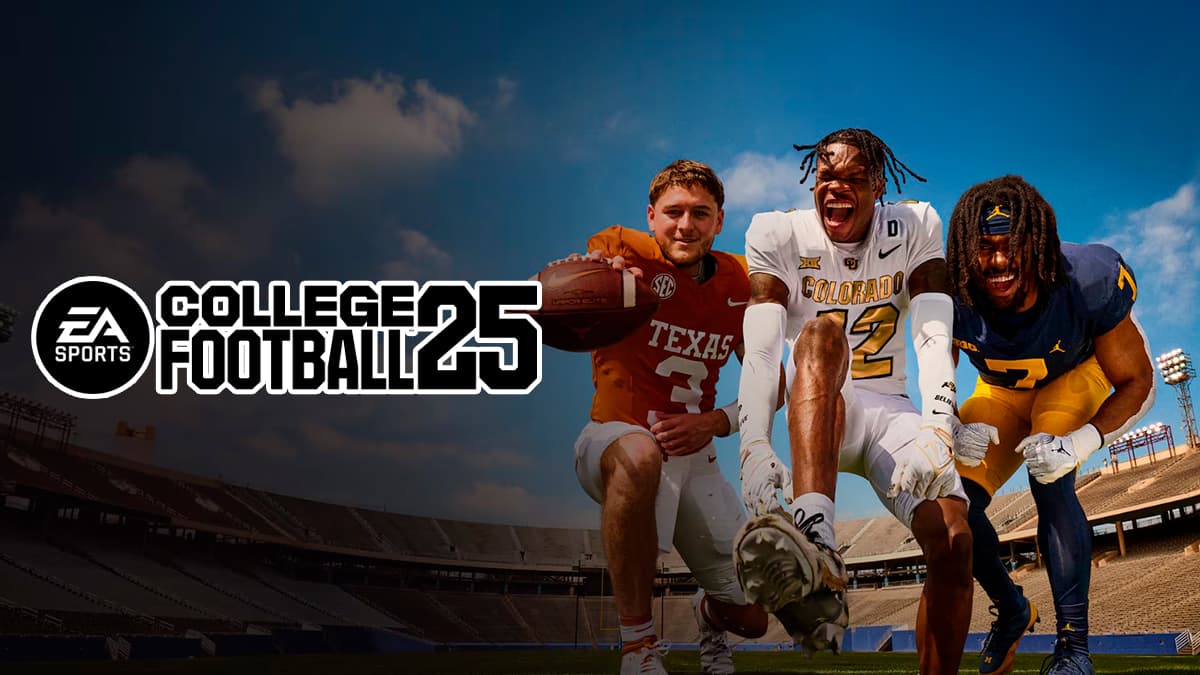 Ewers, Edwards, and Hunter in EA College Football 25 Standard edition cover