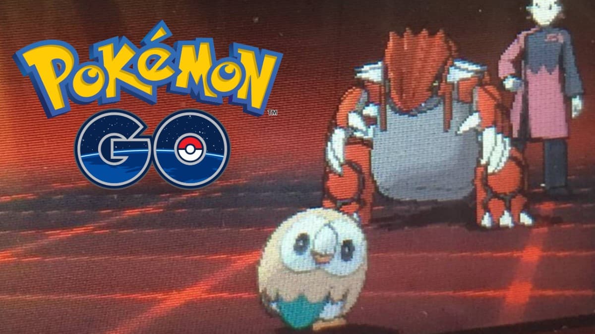 pokemon go species rowlet and groudon in their sun and moon battle